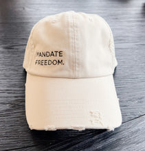 Load image into Gallery viewer, Distressed Ballcap, Mandate Freedom
